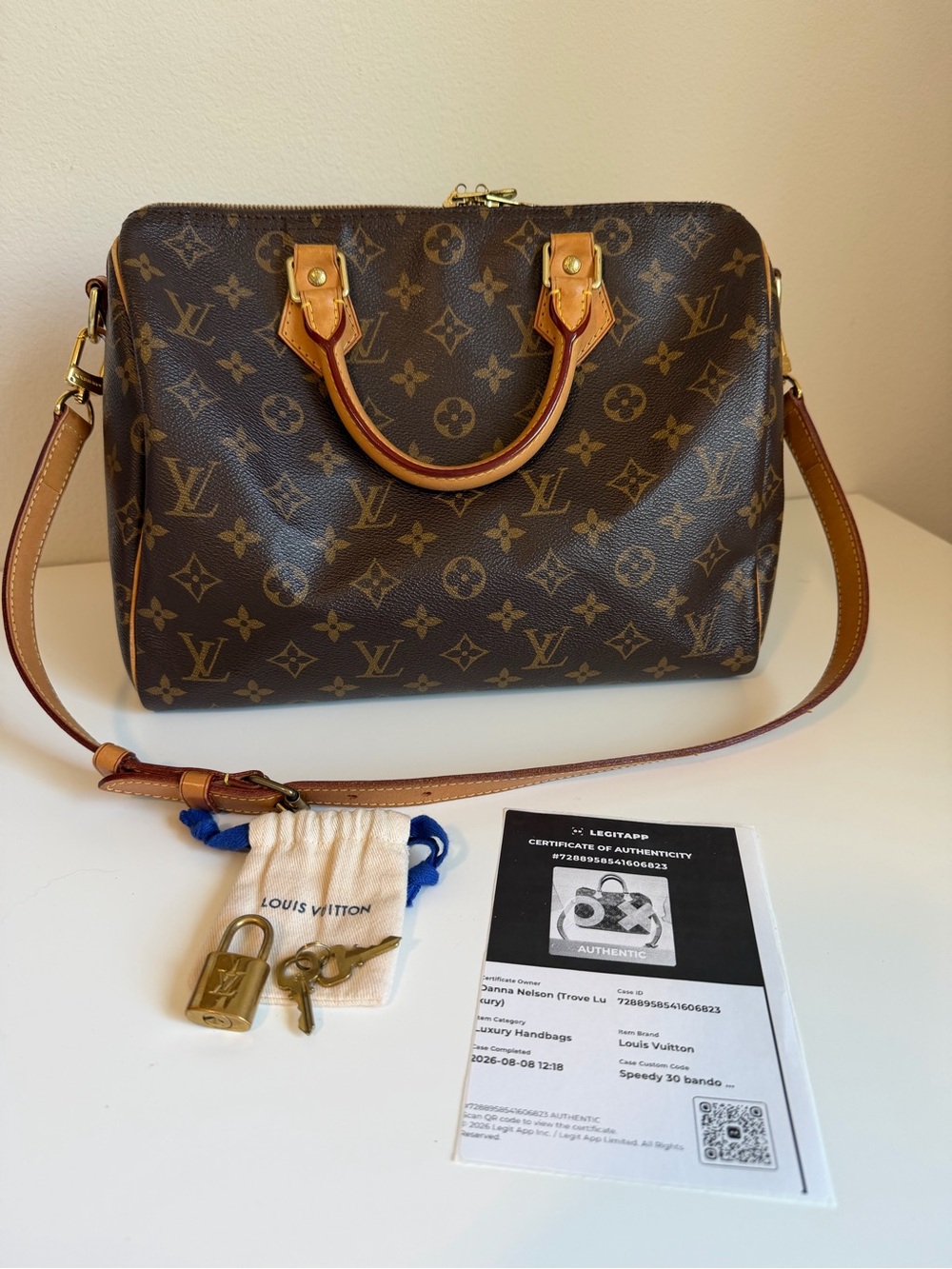 Louis Vuitton Monogram Speedy 30 Bandouliere